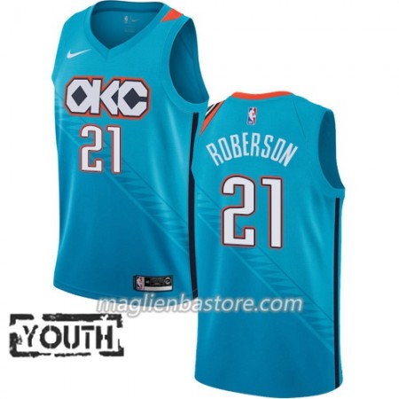 Maglia NBA Oklahoma City Thunder Andre Roberson 21 2018-19 Nike City Edition Blu Swingman - Bambino